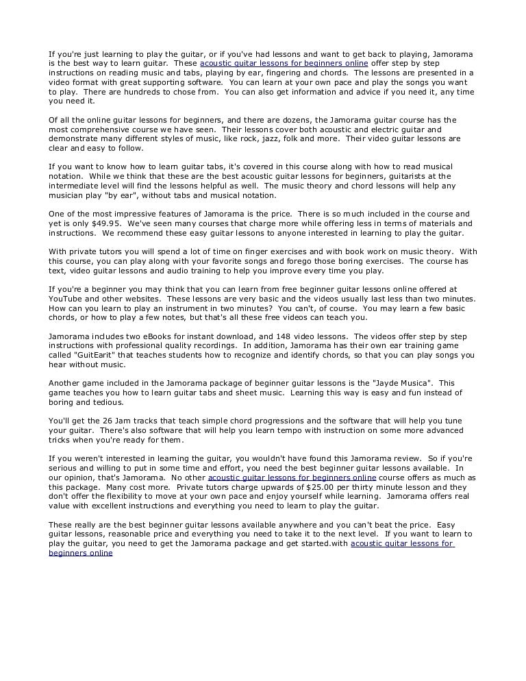 Acoustic Guitar Lessons For Beginners Online