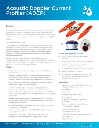 Acoustic doppler current profiler (adcp)