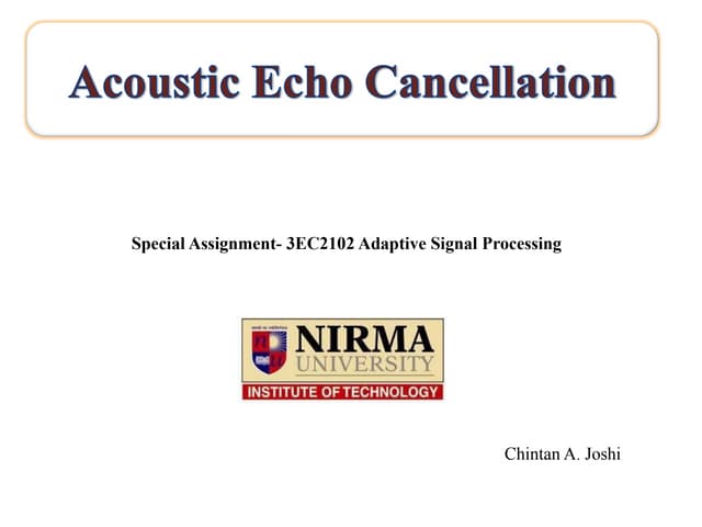 Acoustic echo cancellation