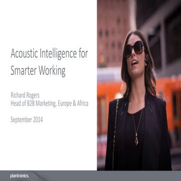 Acoustic Intelligence for Smarter Working