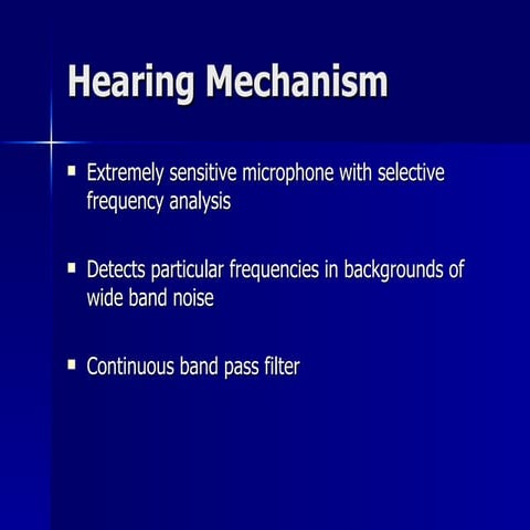 Acoustics of the Ear: The Hearing Mechanism