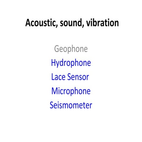 Acoustic, sound, vibration