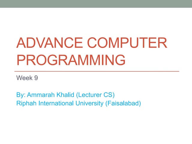 ACP - Week - 9.pptx