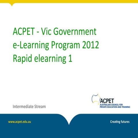 Acpet vic rapidelearning