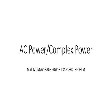 Ee301 lesson 25 ac power and pwr triangle | PPT