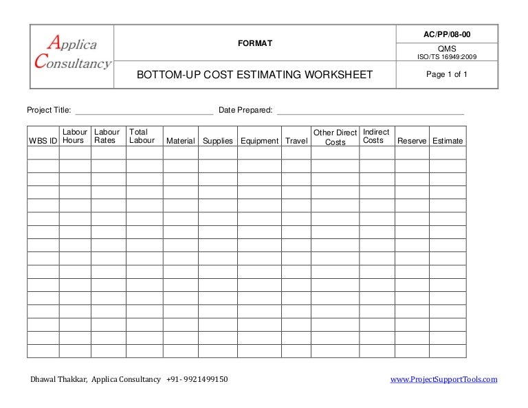 cost estimate worksheet barca fontanacountryinn com cost estimate worksheet template