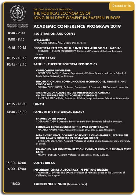 Academic Conference Program 2019