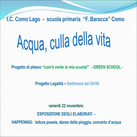 Acqua, culla della vita