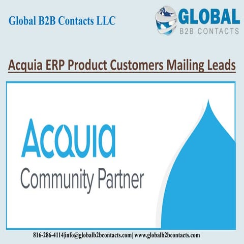Acquia ERP product customers mailing leads