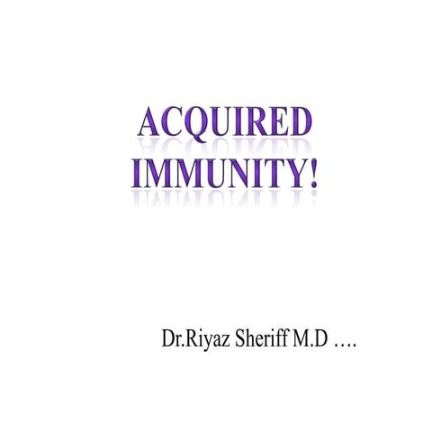Acquired immunity