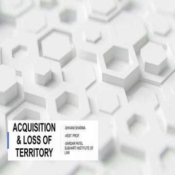 Acquisition and loss of territory
