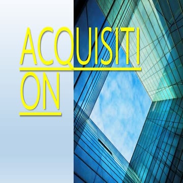 Acquisition and merger with example