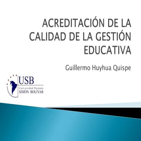 gestión de la calidad educativa en el Perú | PPTX