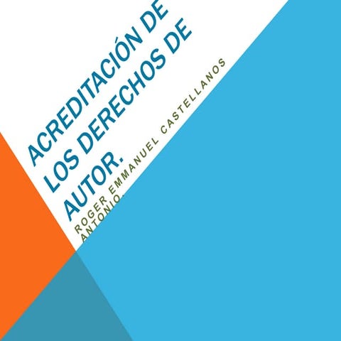 Acreditación de los derechos de autor