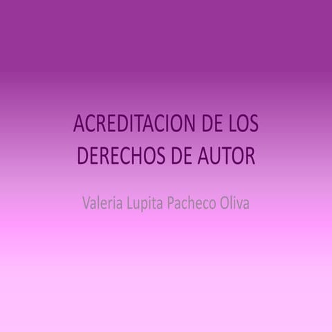 Acreditacion de los derechos de autor