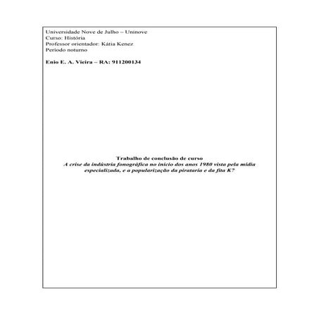 A crise da indústria fonográfica no início dos anos 1980 vista pela mídia especializada, e a popularização da pirataria e da fita k7