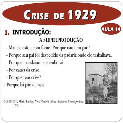 A crise de 1929 e o Nazi-Fascismo 