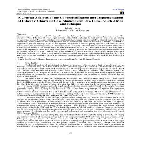 A critical analysis of the conceptualization and implementation of ...