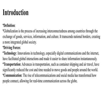 A Critical Examination of Globalization Exploring Economic, Social, Cultural,...