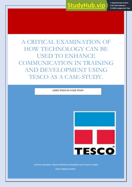 360 Degree Appraisal FEEDBACK At Tesco, CASE STUDY | PPT