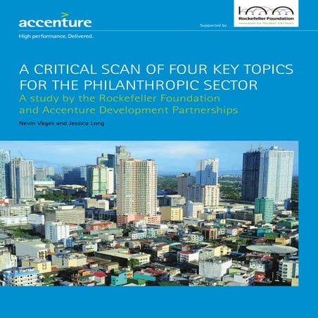 A critical scan of four key topics for the philanthropic sector