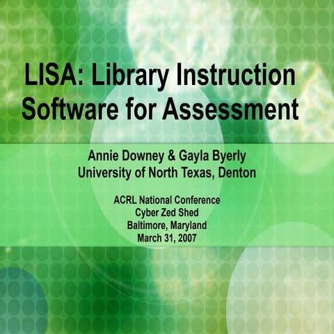 LISA: Library Instruction Software for Assessment