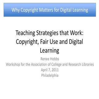 Copyright and Fair Use for Digital ...