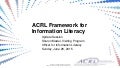 Acrl framework update session ala annual june 28 2015