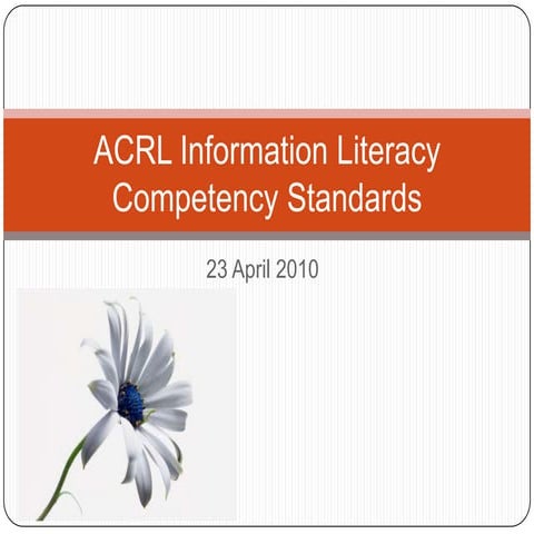 Acrl info lit standards