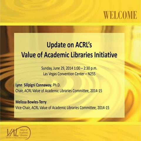 ACRL Value Update 2014, Annual Las Vegas