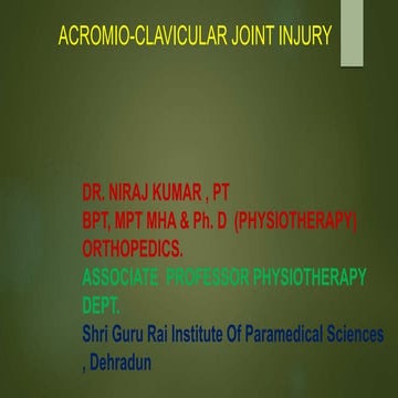 Acromio clavicular joint injury