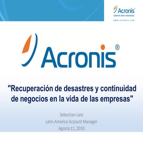 Acronis colombia event agosto 2010