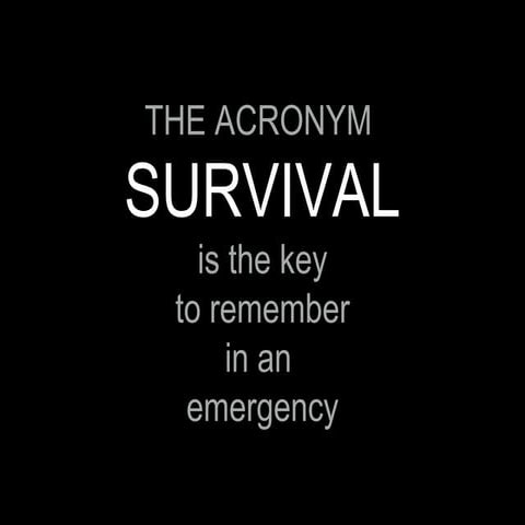 The SURVIVAL could save your life