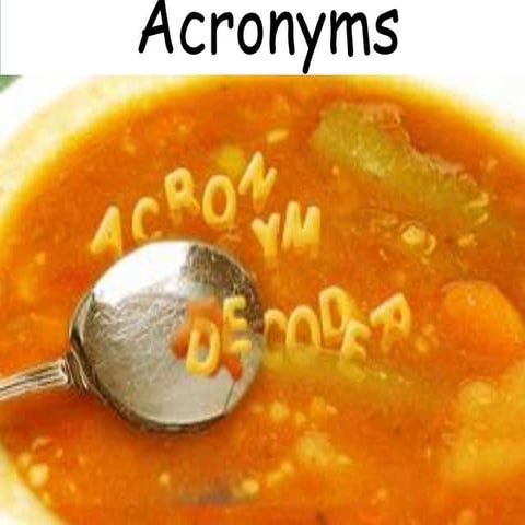 Acronyms QUIZ with Answers