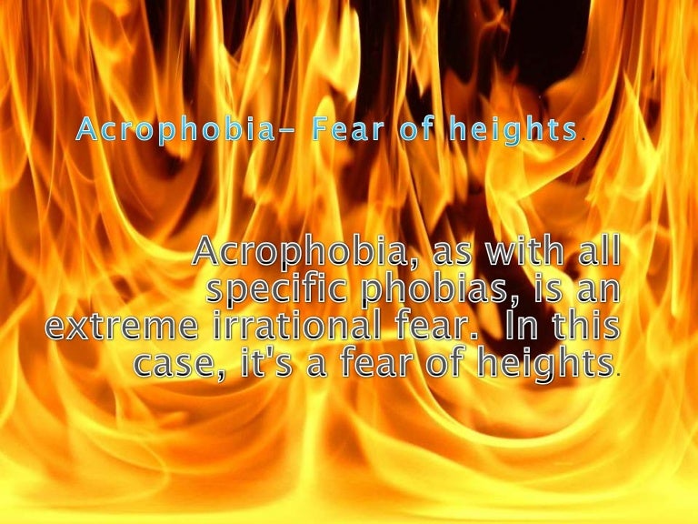 Acrophobia fear of heights