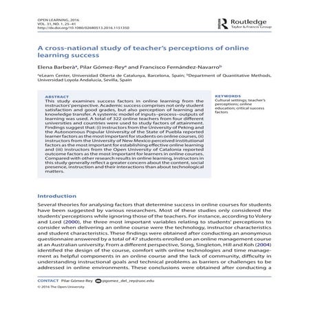 What is The Role of Students in Online Courses? | PDF