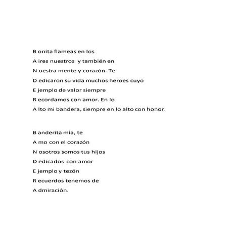 Acrostico bandera