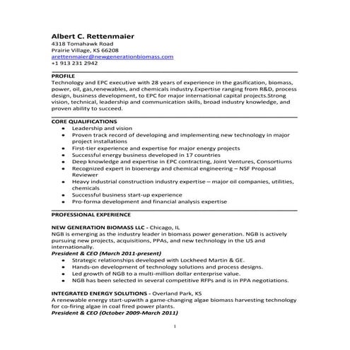 Professional Bio | PDF