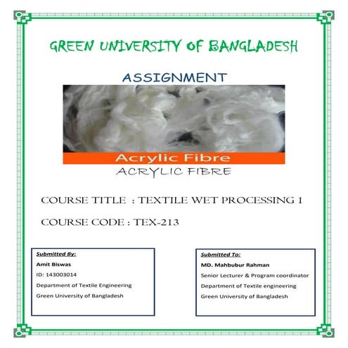Acrylic fibre_Assignment