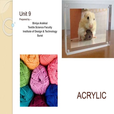 Man made Non cellulose fiber - Acrylic+