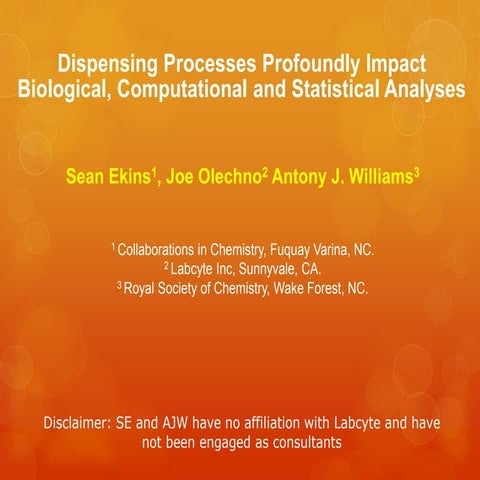 Acs  dispensing processes profoundly impact biological assays, computational ...