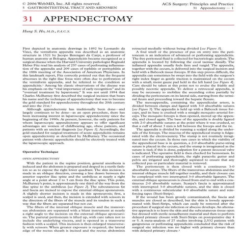 Acs0531 Appendectomy 2006