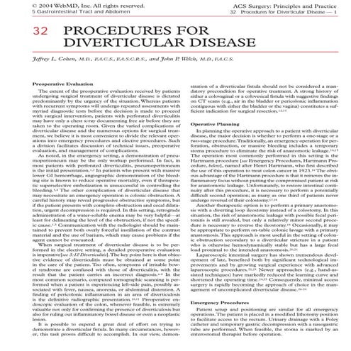 Acs0532 Procedures For Diverticular Disease 2004