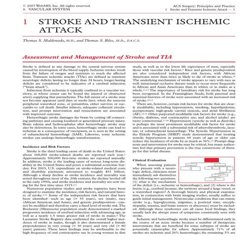 Acs0601 Stroke And Transient Ischemic Attack | PDF