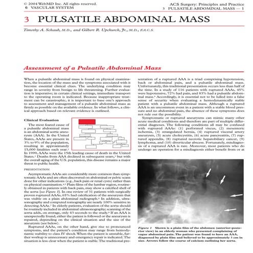 Acs0603 Pulsatile Abdominal Mass