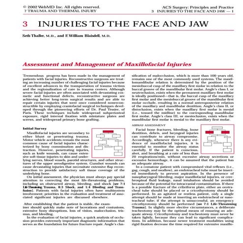 Acs0703 Injuries To The Face And Jaw