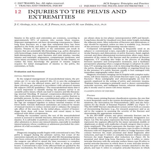 Acs0712 Injuries To The Pelvis And Extremities