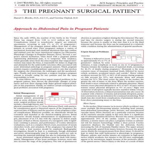 Acs0903 The Pregnant Surgical Patient