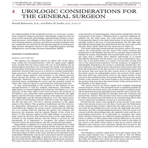 Acs0904 Urologic Considerations For The General Surgeon