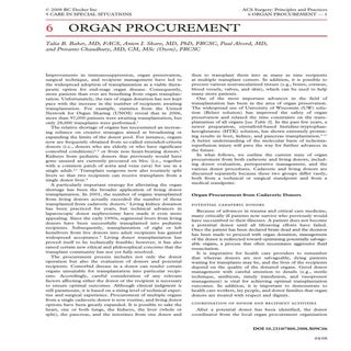 Acs0906 Organ Procurement